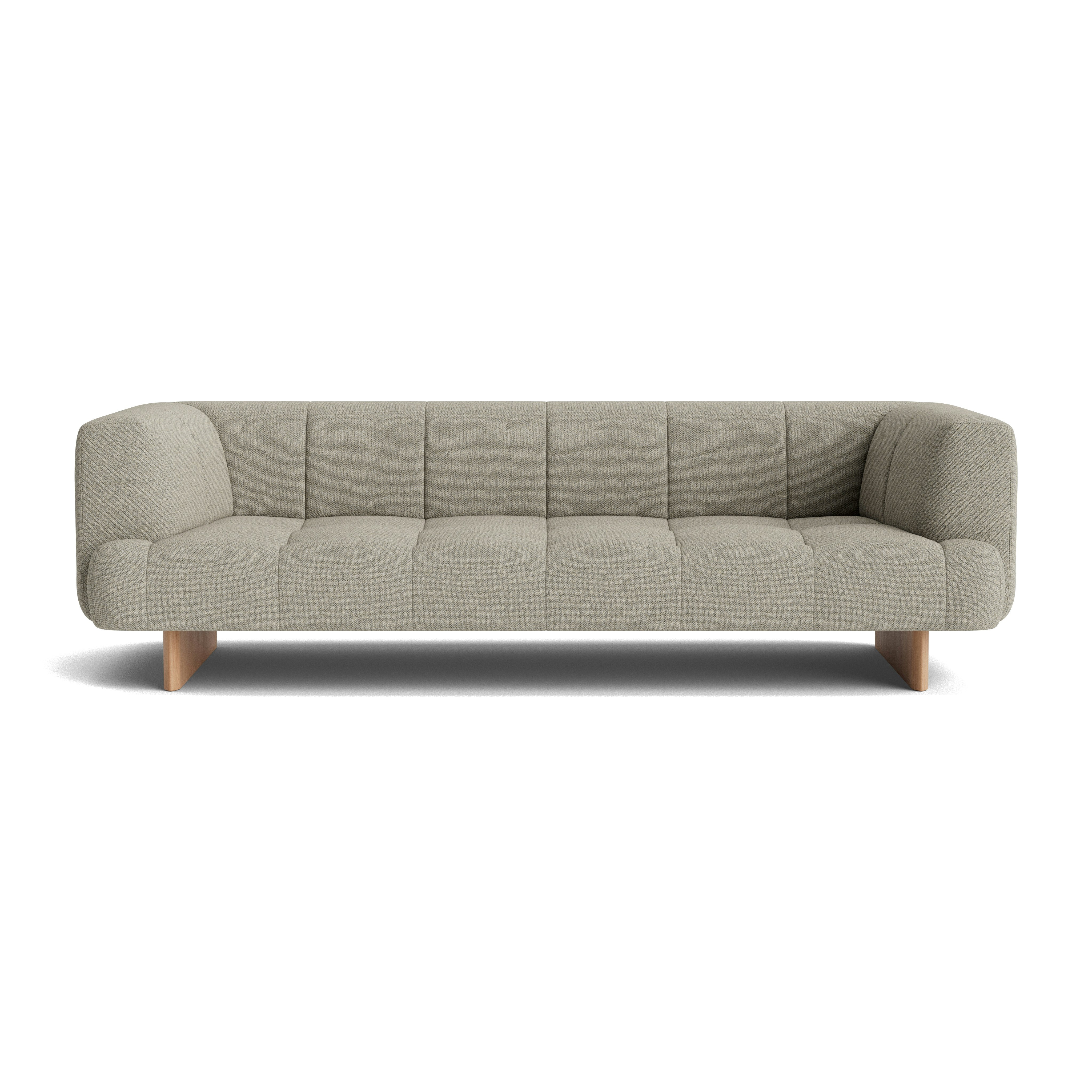 Quilton Lift Sofa - 3-Seat Sofa, Loft, 200 Cobblestone, Lacquered Oak