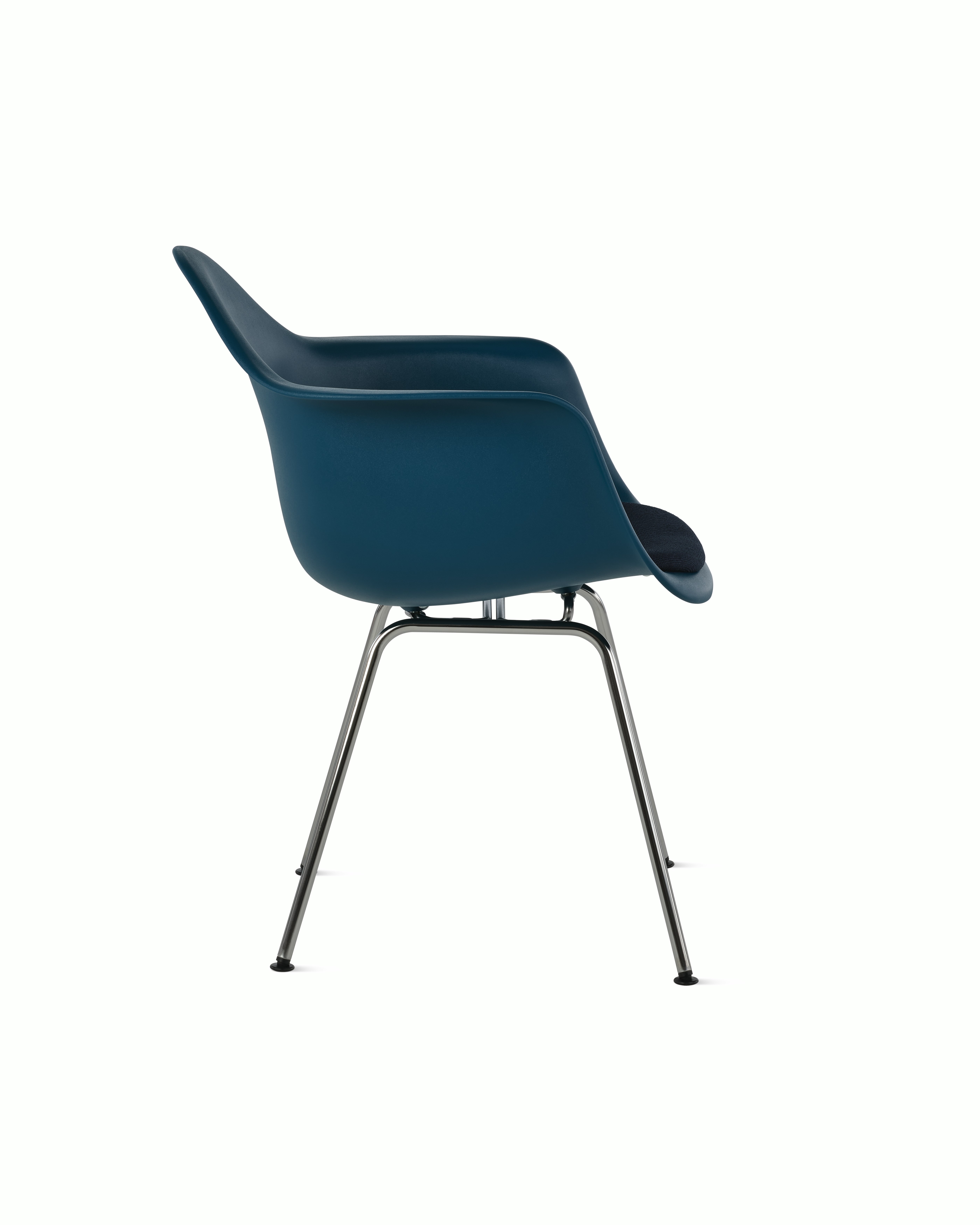 Eames Molded Plastic Armchair with Seat Pad