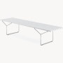 Bertoia Bench in White and Chrome