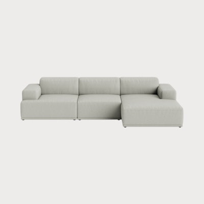 Connect Soft Sectional - Right Chaise Sectional,  3 Seater,  Clay,  Light Grey
