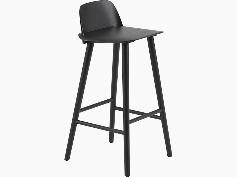 Nerd bar stool h75cm black Muuto 5000x5000 hi res
