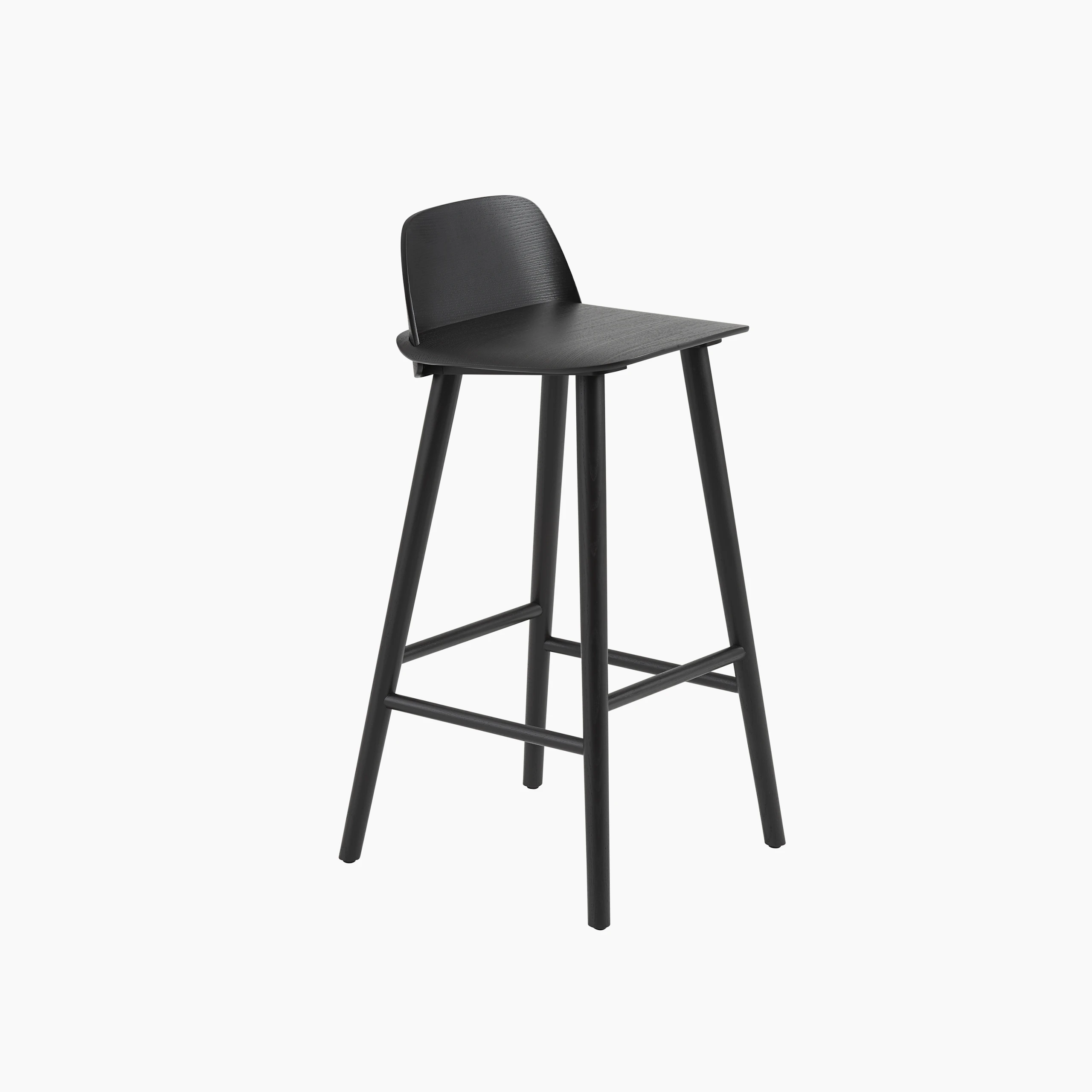 Nerd bar stool h75cm black Muuto 5000x5000 hi res