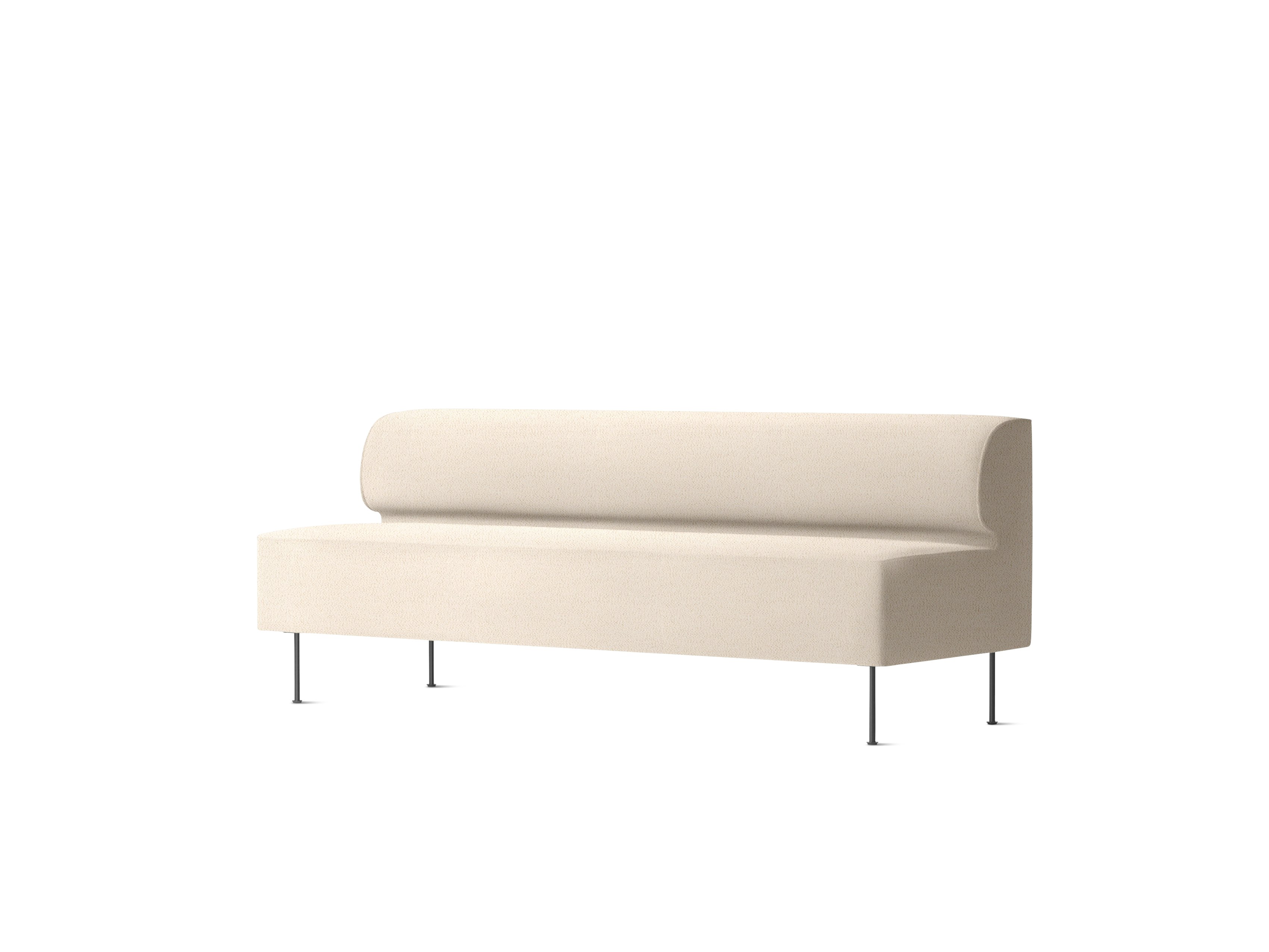 Eave Banquette 79 in Boucle Ivory