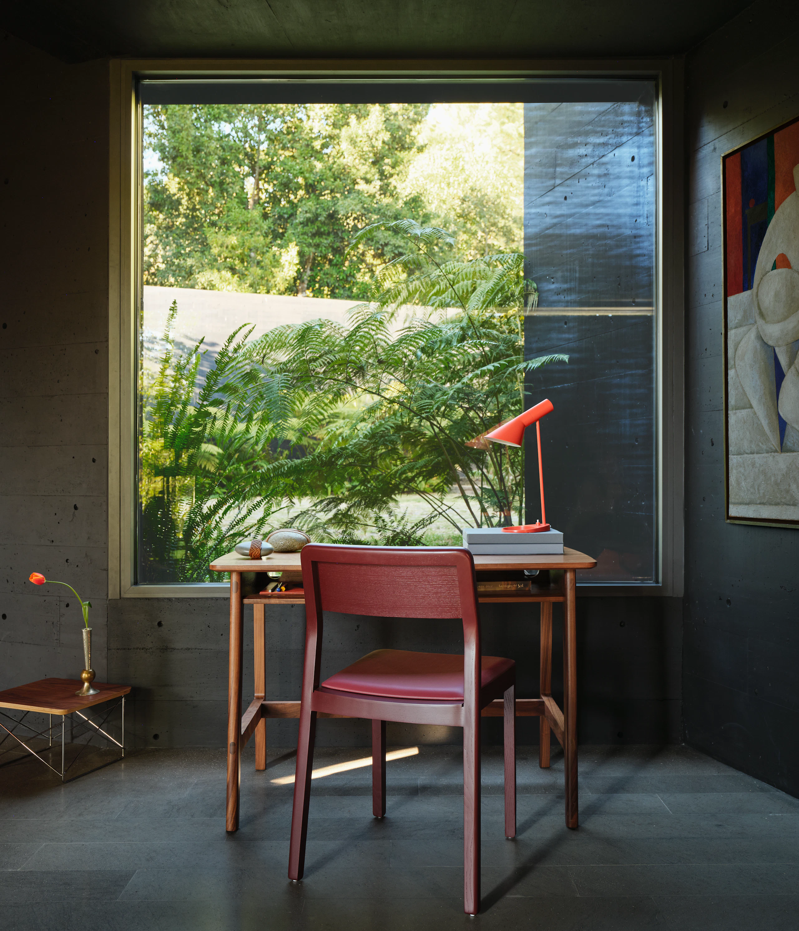 Note Side Chair at desk facing window.