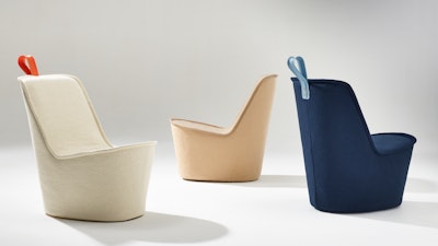Three Pippin Chairs by NaughtOne in a variety of colors.