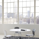 Florence Knoll Round Table Desk, Sprite Chair