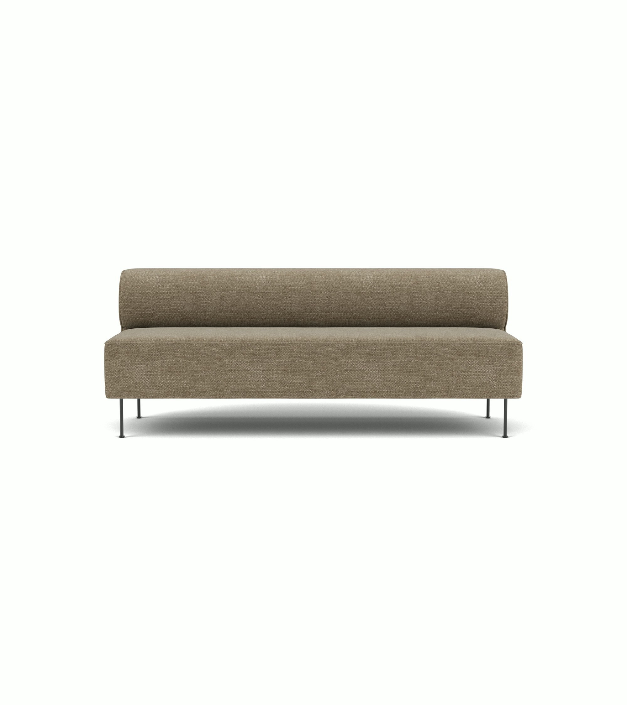 Eave Banquette 79 in Boucle Warm Grey