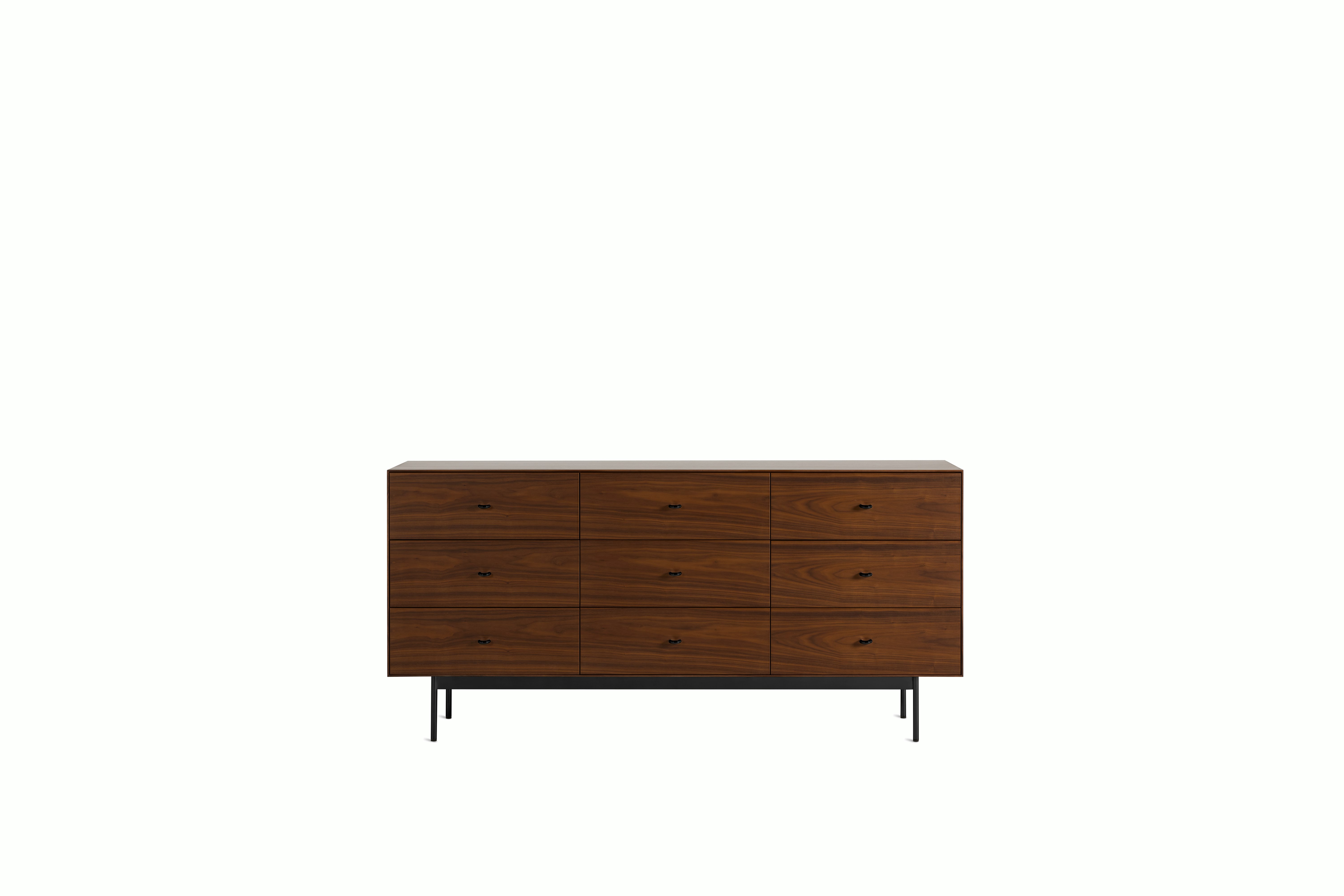 Loop 9-Drawer Dresser - Walnut, Black