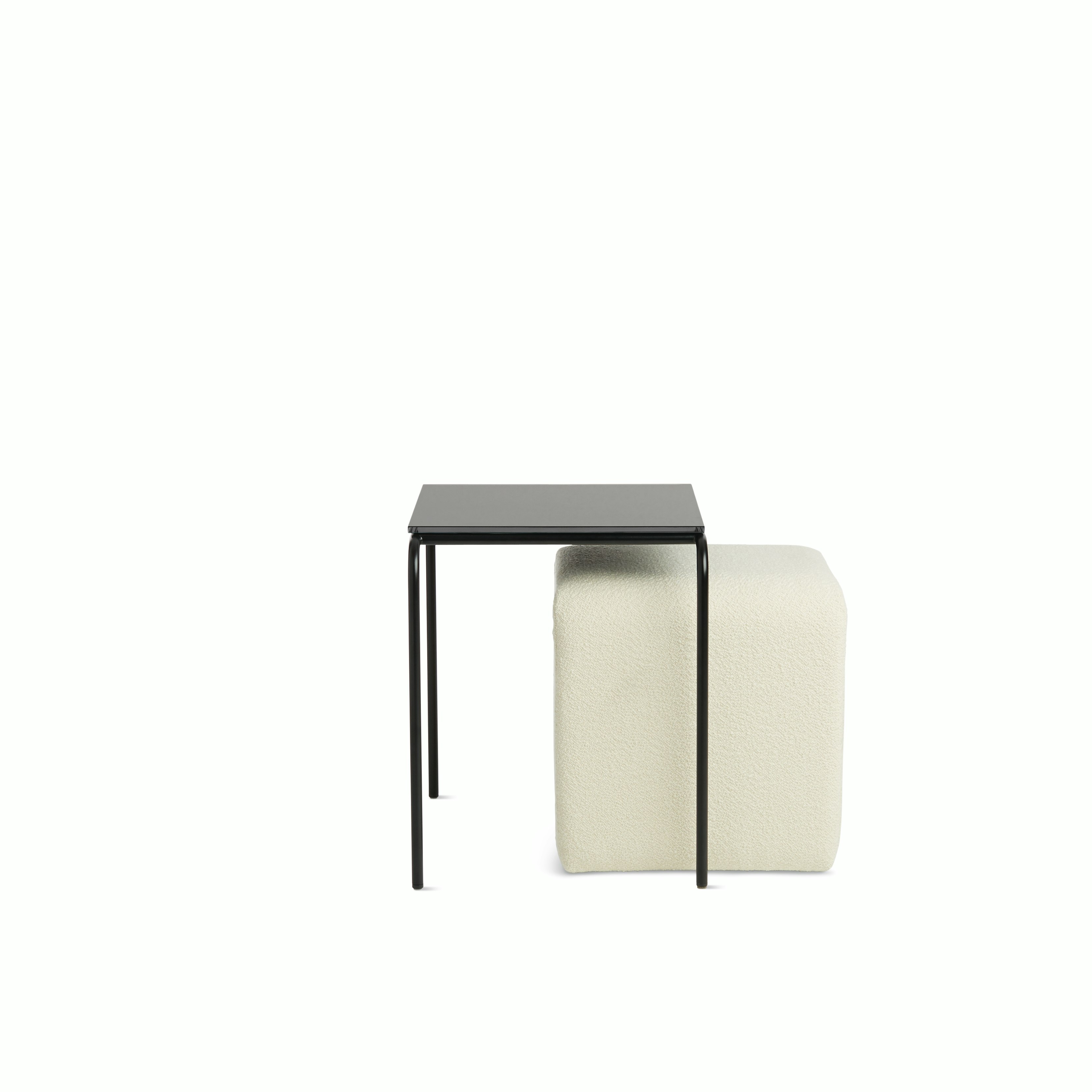 Fellow Nesting Table with Pouf