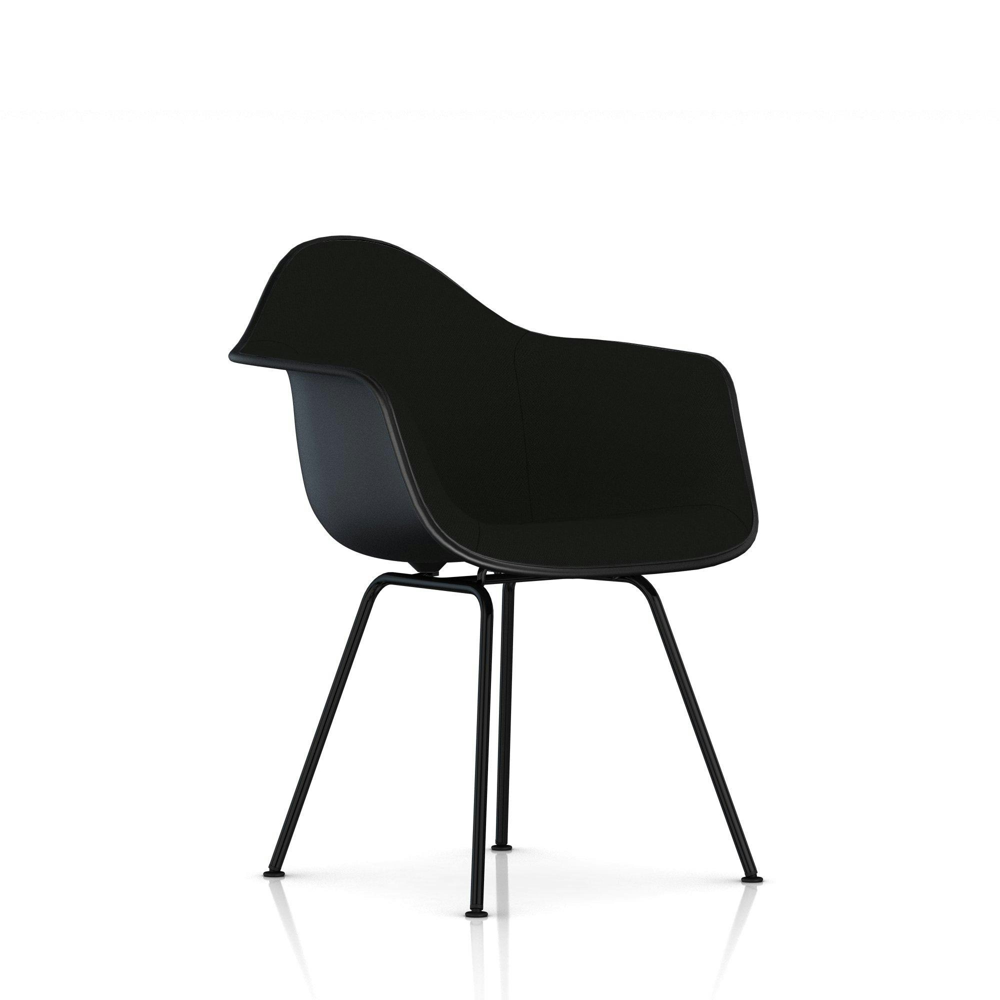 Eames Upholstered Molded Plastic Armchair - 4-Leg Base