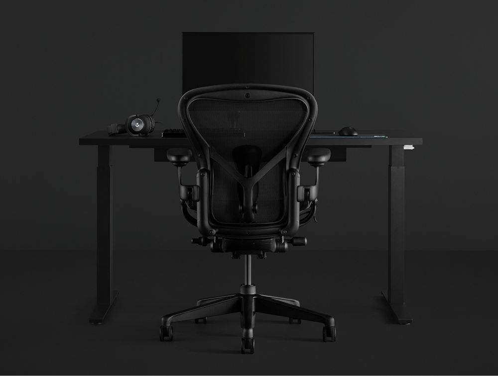 Herman Miller Aeron Chair - Fully Adjustable Arms, Adjustable Posturefit SL