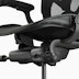 Aeron Chair on a white background with detailed side view of the chair tilt mechanism. 