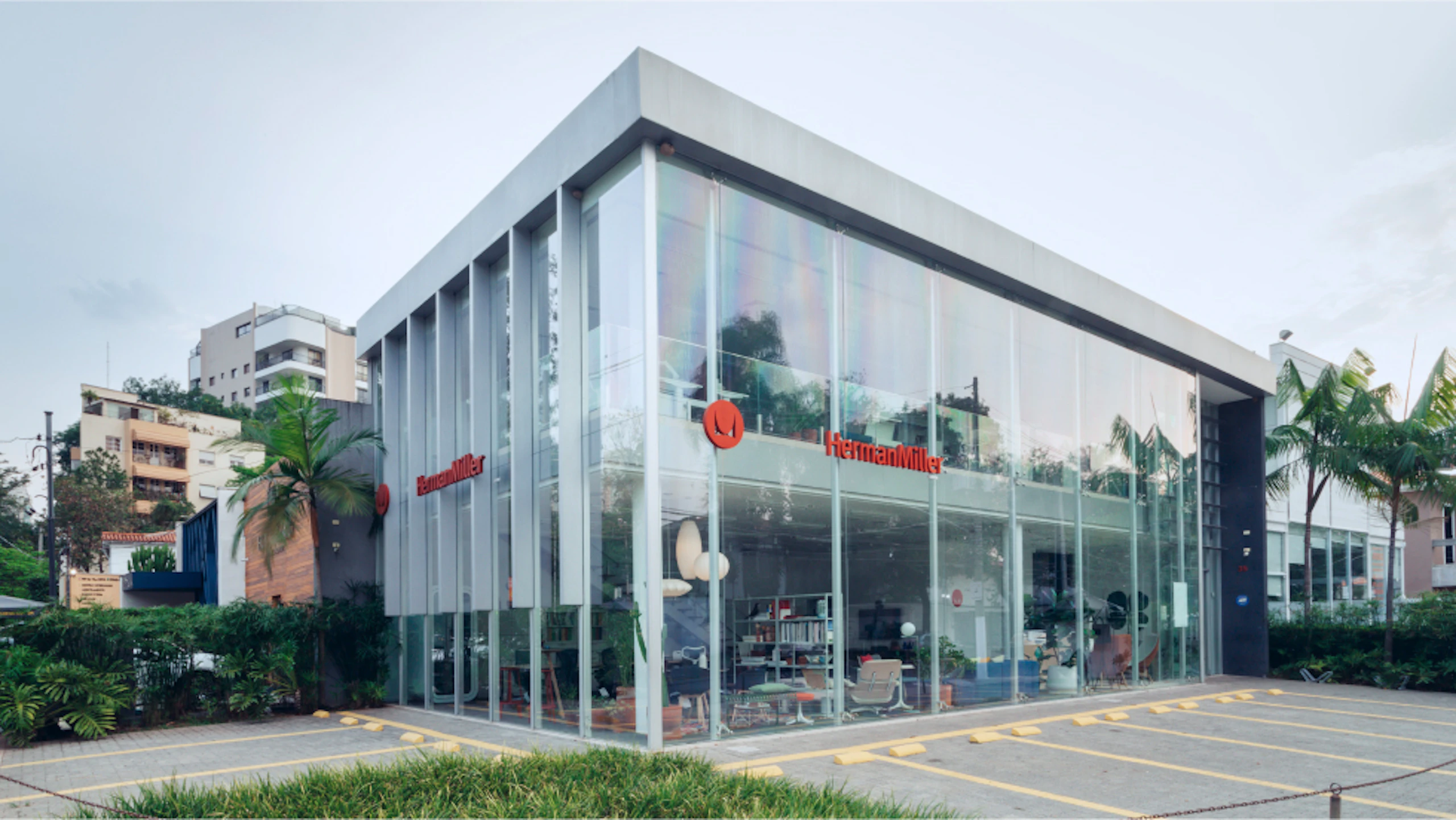 The exterior of the Herman Miller showroom in São Paulo, Brazil