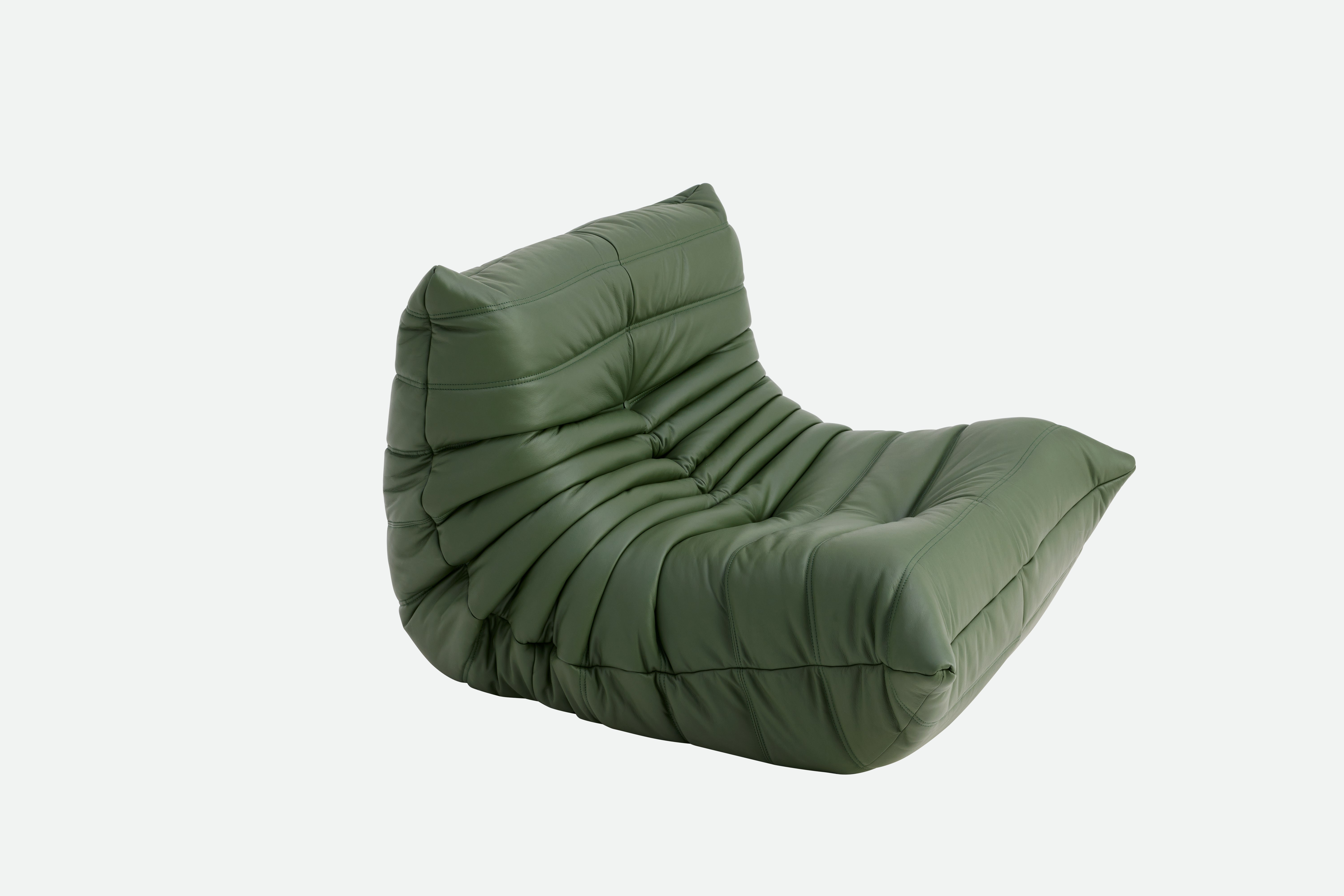 TOGO Fireside Chair - Opera Leather,  olive
