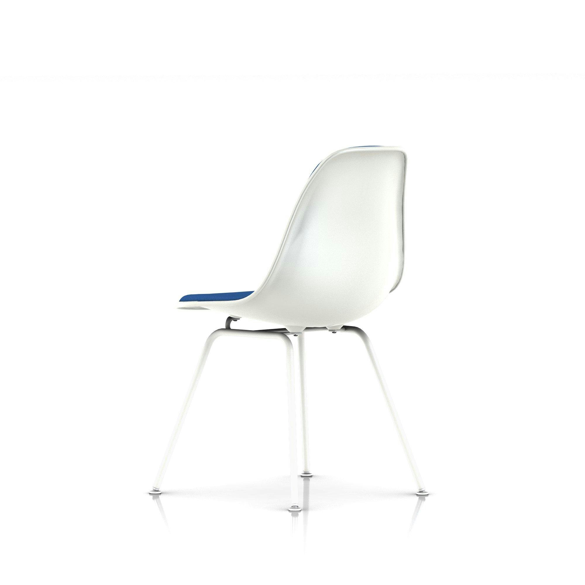 Eames Upholstered Molded Plastic Side Chair - 4-Leg Base