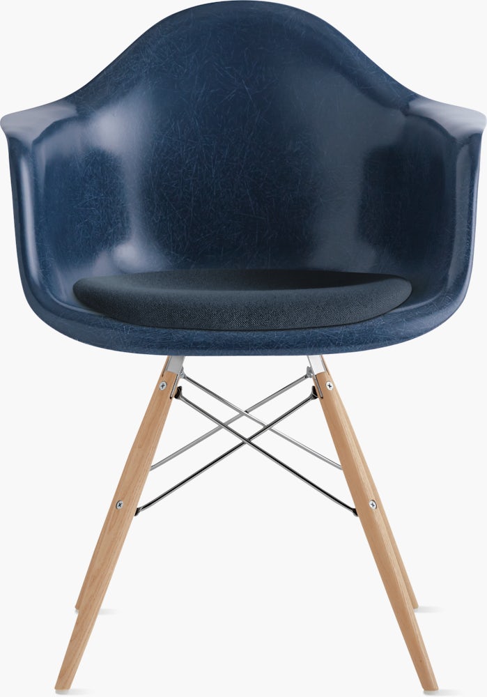 Eames Molded Fiberglass Armchair With Seat Pad Design Within Reach Eames Molded Fiberglass Armchair With, Eames Fiberglass Armchair Upholstered