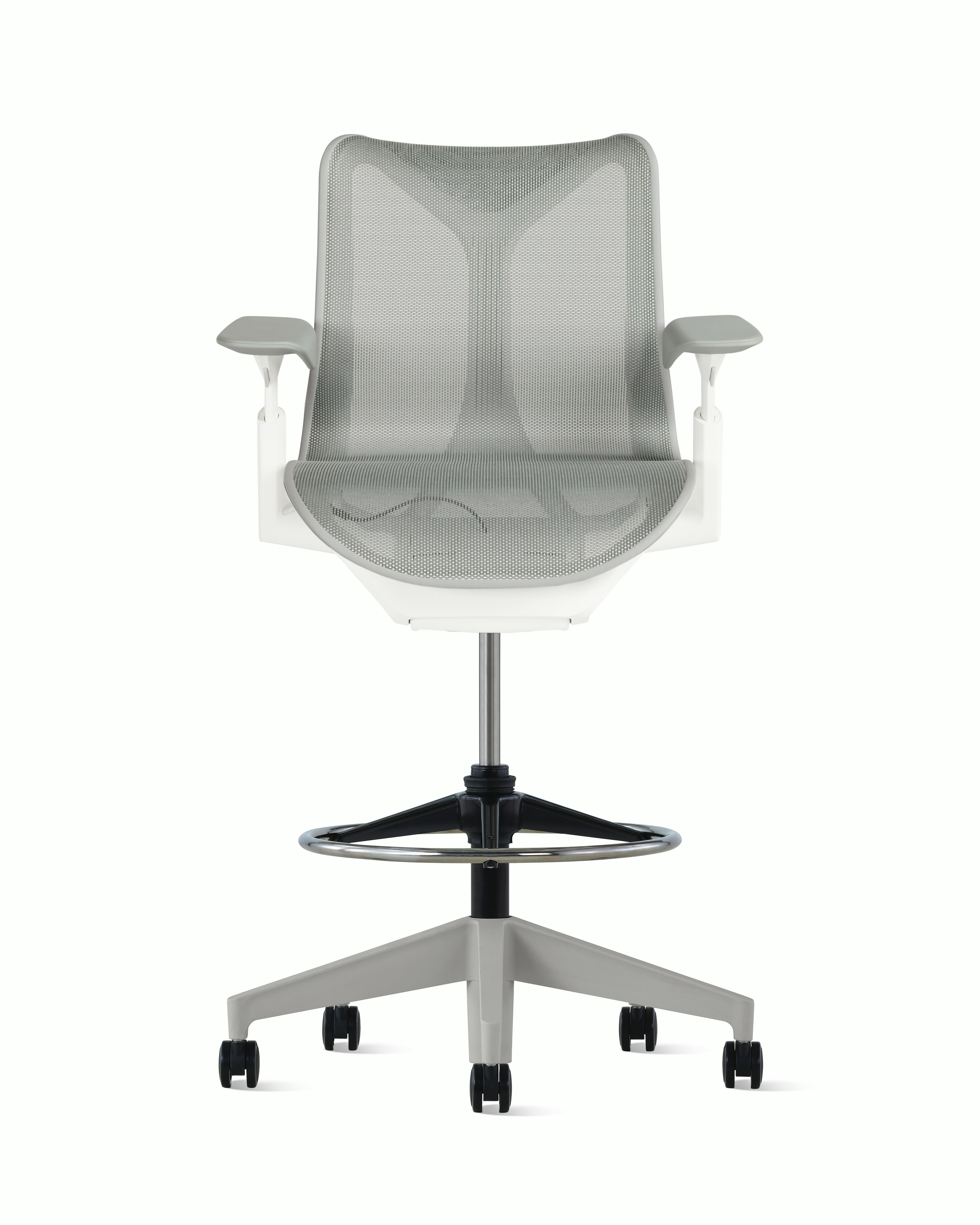 Cosm Stool Low Back Adjustable Arm