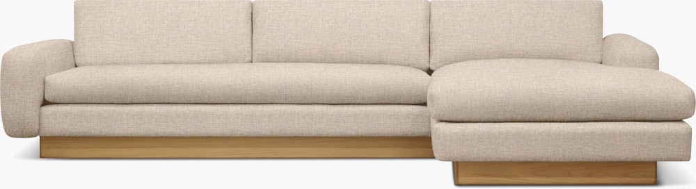 Mesa Sectional with Chaise - Right,  Amelia,  Bisque,  Oak