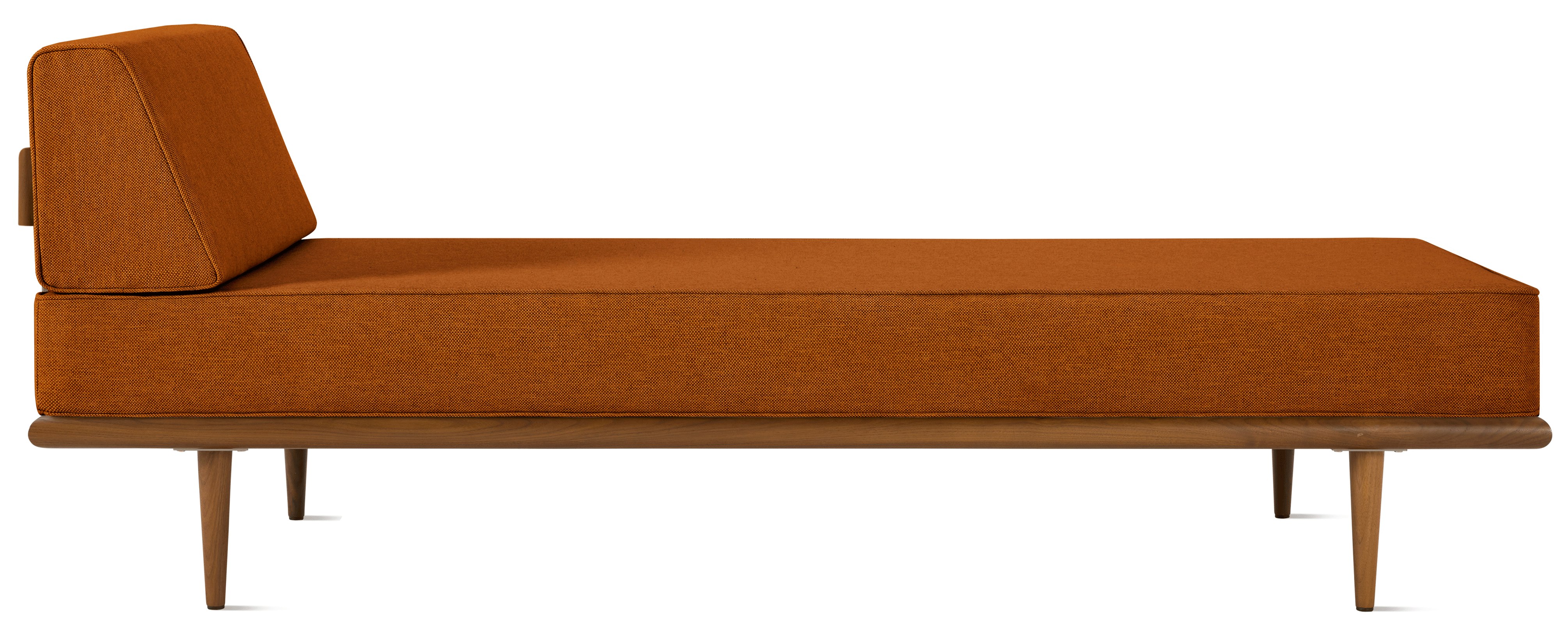 Nelson Daybed - Side Bolster,  Walnut,  Mode,  Rust,  Taper