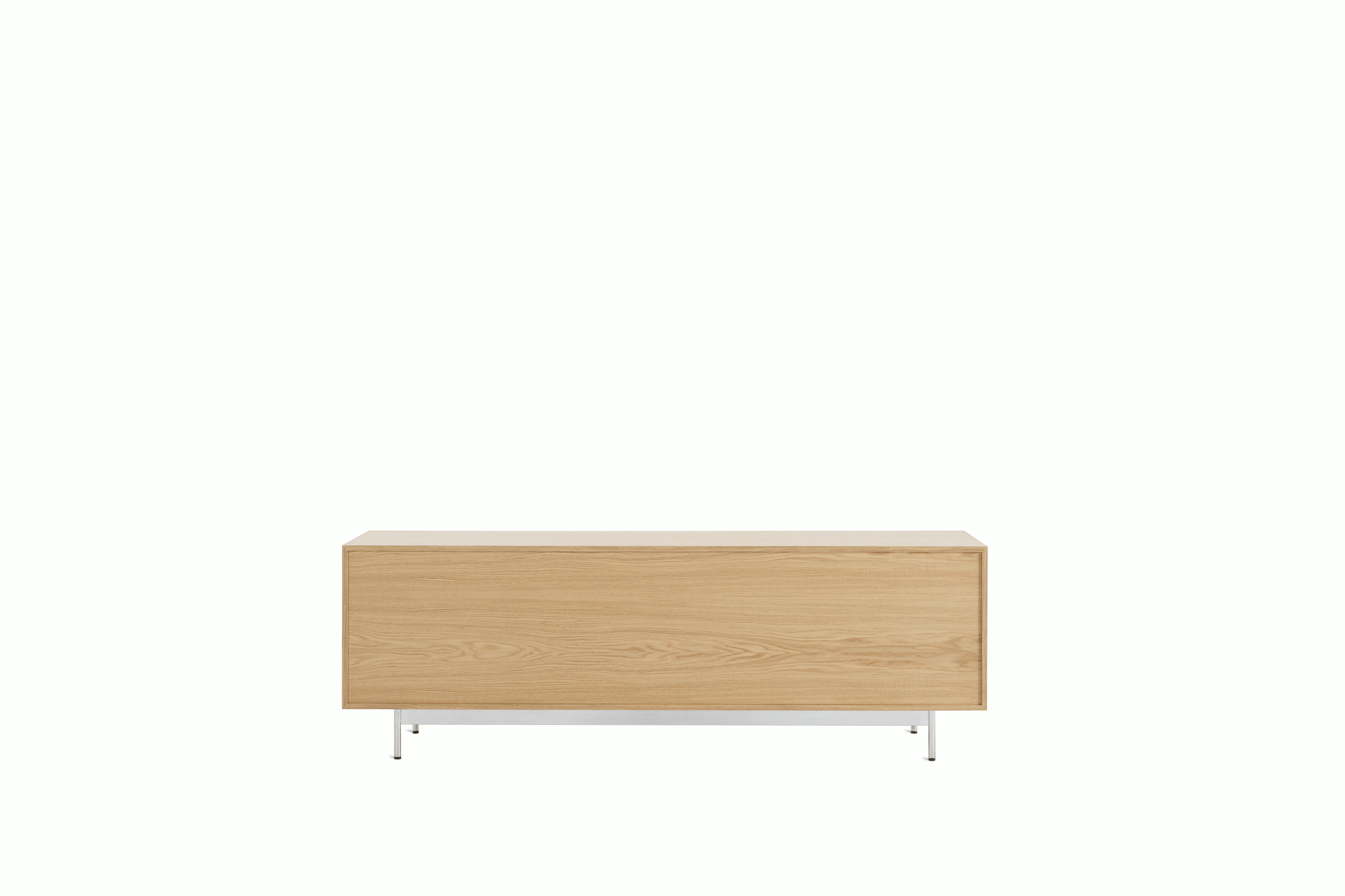 Loop Media Unit,  oak,  chrome