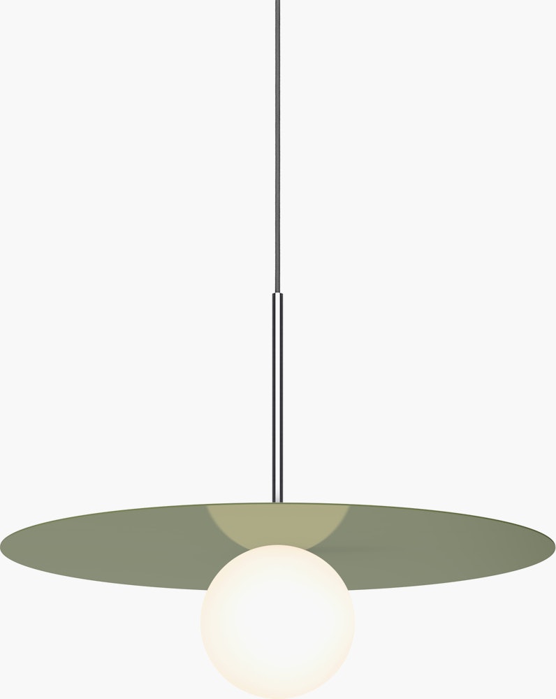 Bola Disc Pendant - 18", Green