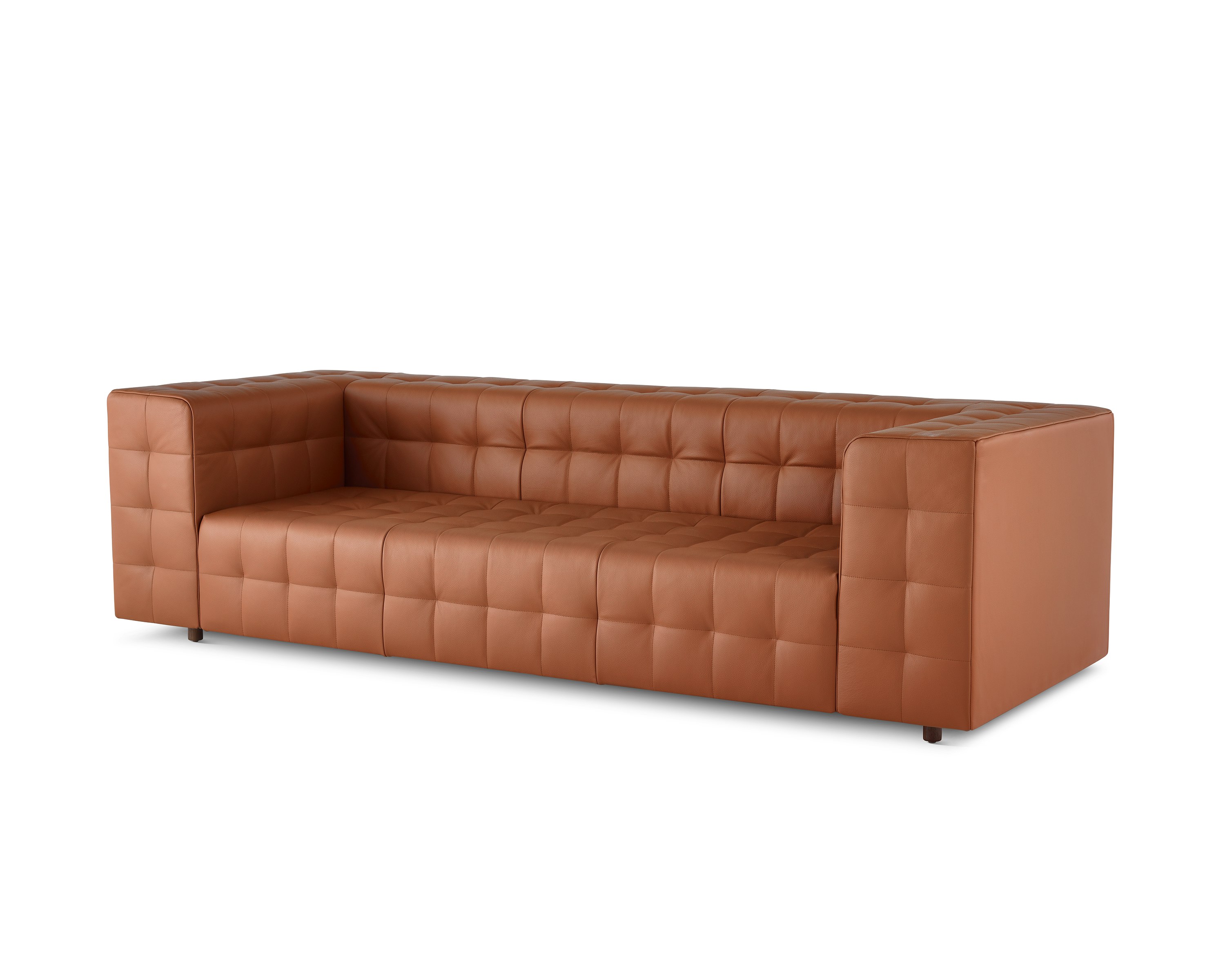 A Rapport three-seat sofa upholstered in leather.