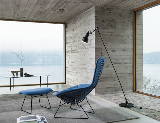 Bertoia Bird Chair and Ottoman lounge area classics knollstudio residential residence home