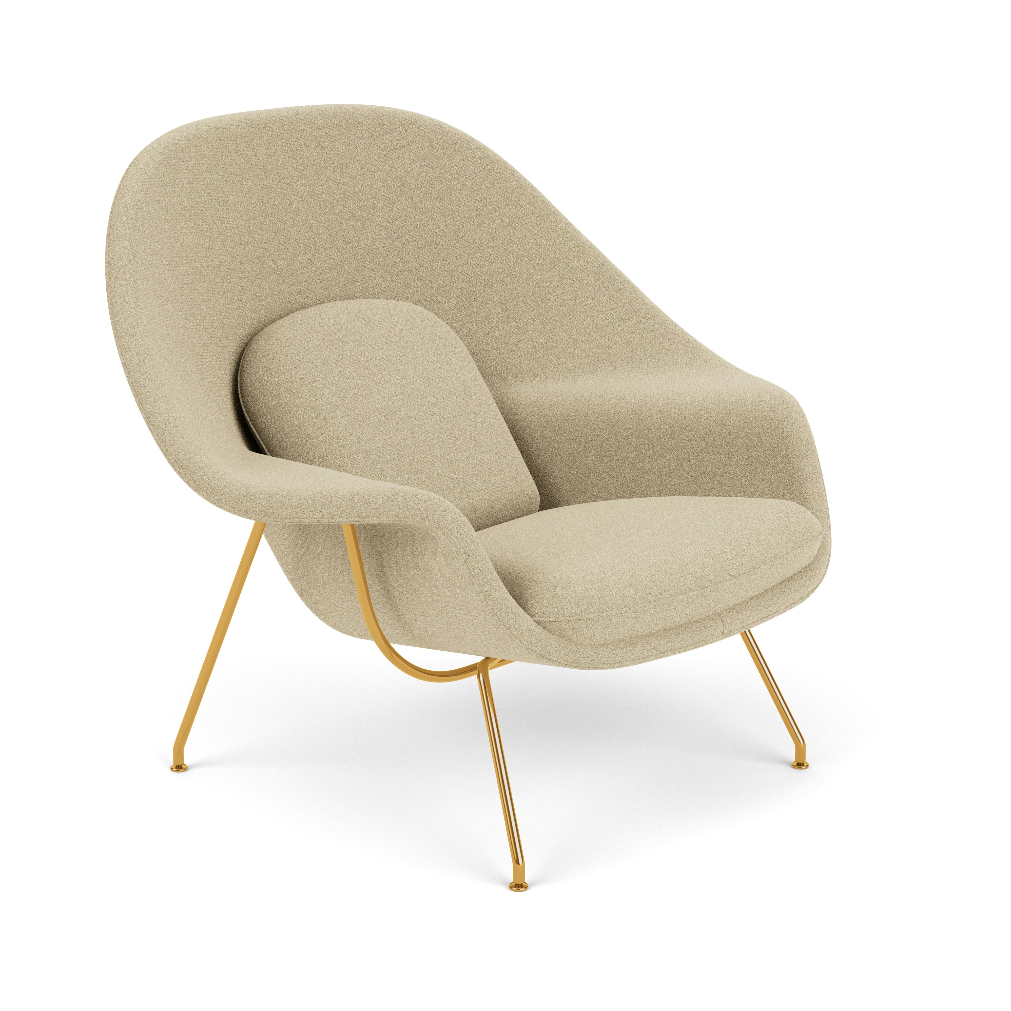 Womb Chair - Standard,  Knoll Boucle,  Neutral,  Gold