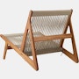 MR01 Initial Outdoor Lounge Chair in Sunfire Melange Beige and Sand
