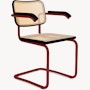 Cesca Chair - Cane,  Ebonized Beech,  Red
