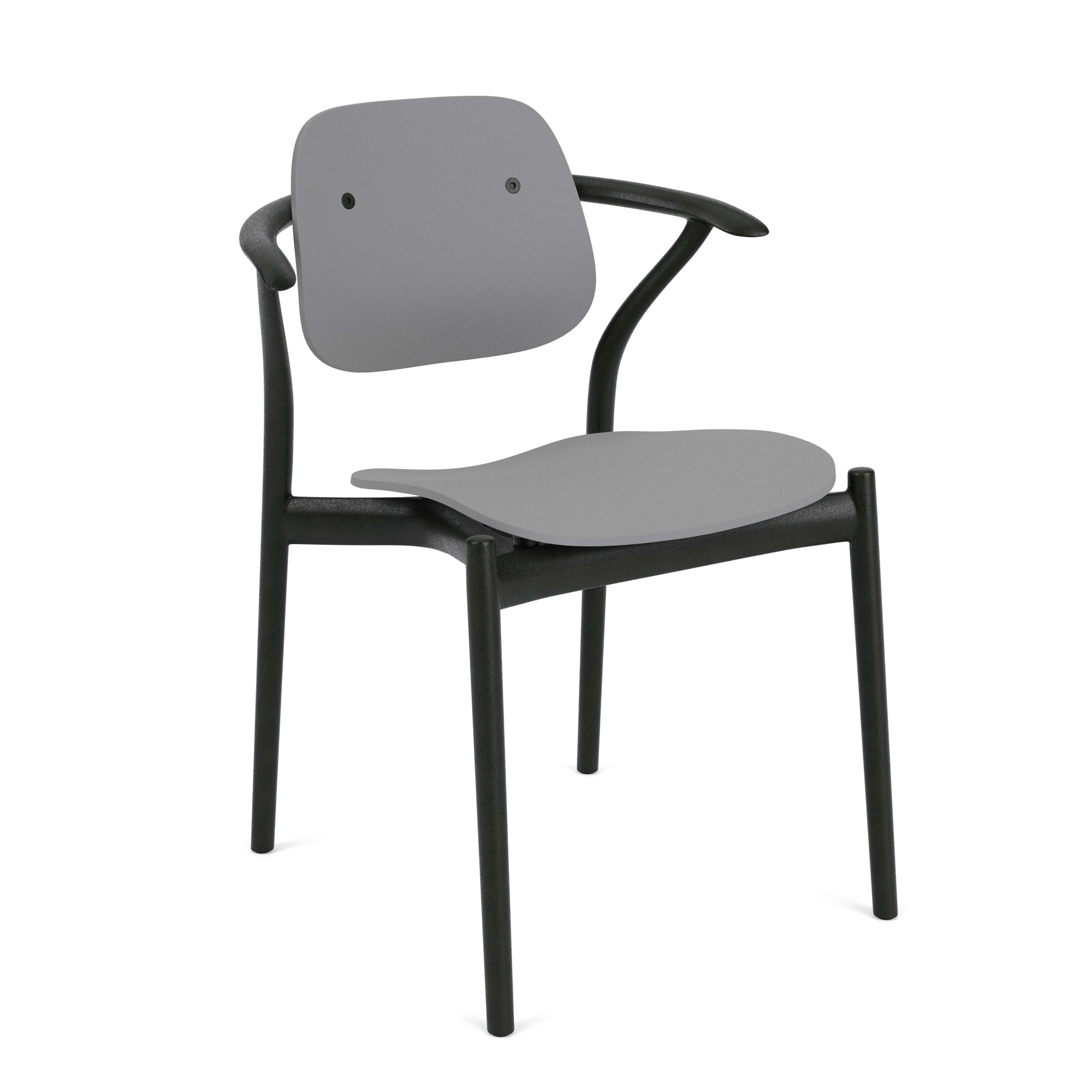 Iquo Stacking Arm Chair - Dark Grey