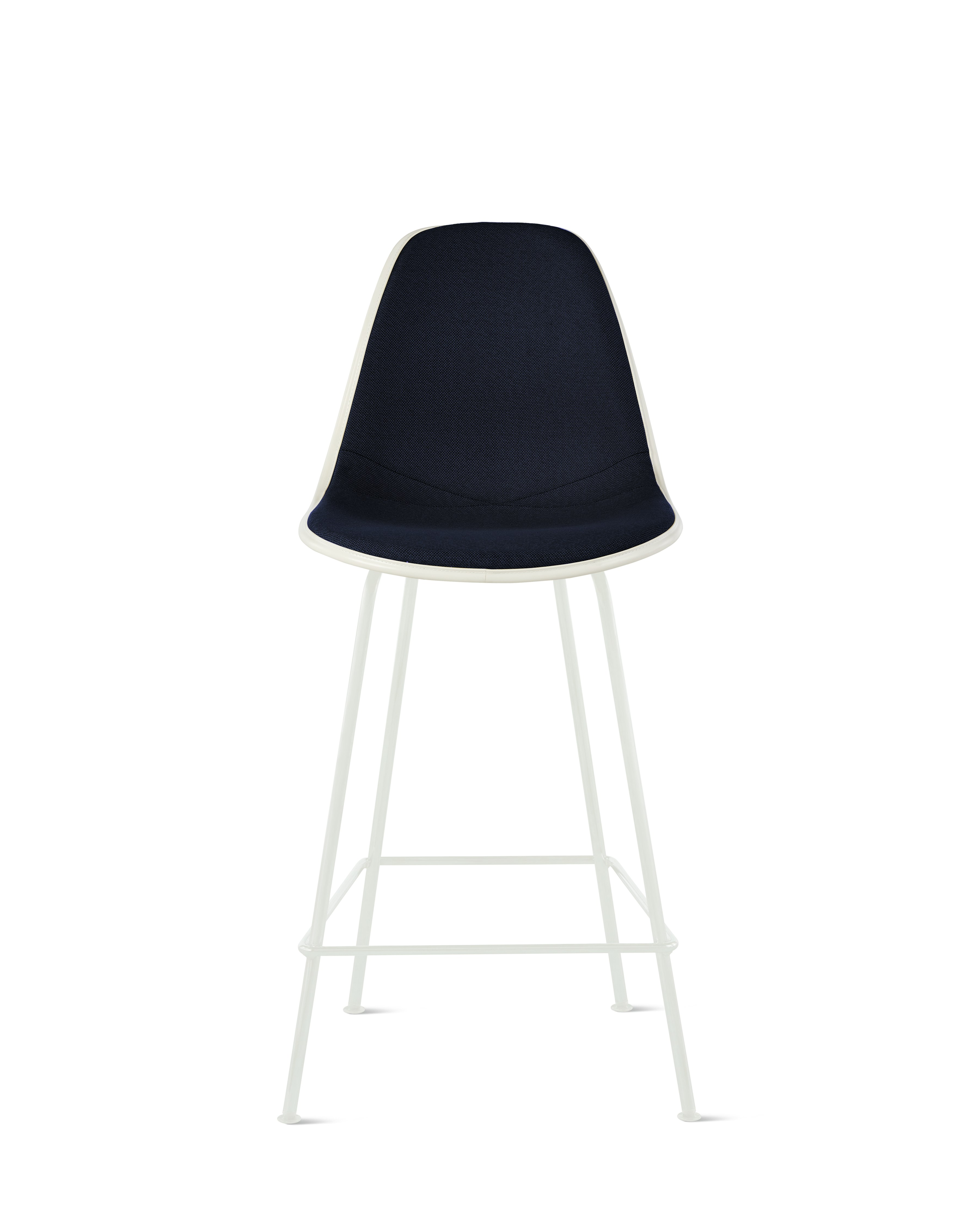 Eames Upholstered Molded Plastic Stool