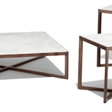 Krusin Side Tables and Coffee Table Krusin Side Tables with Calacatta marble