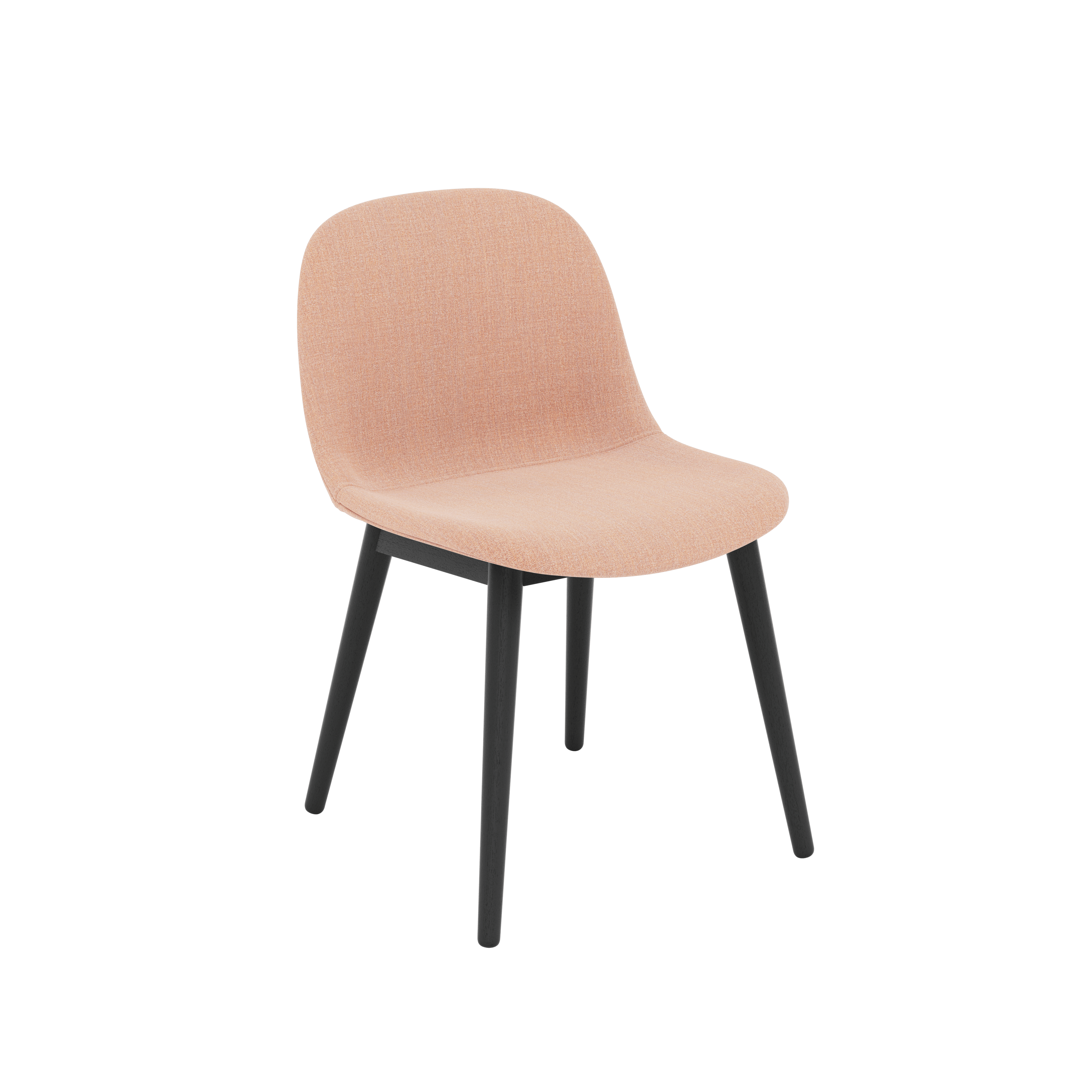 Fiber Dining Chair - Side Chair,  Remix,  612 Rose,  Black Oak