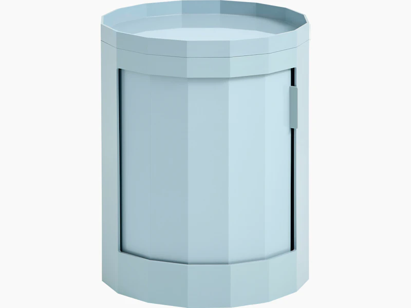 Facet Storage Cabinet - Short, Misty Blue