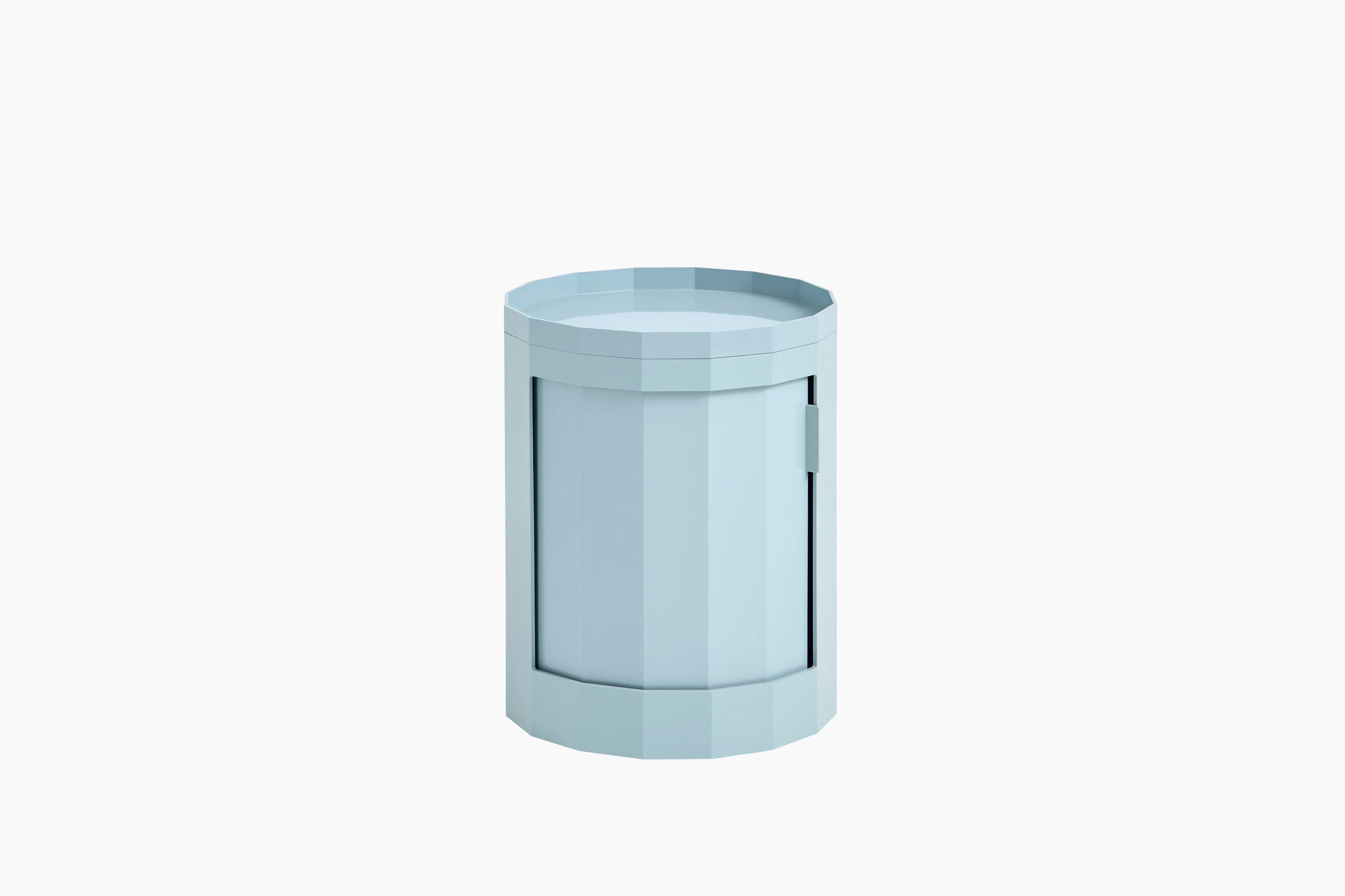 Facet Storage Cabinet - Short, Misty Blue