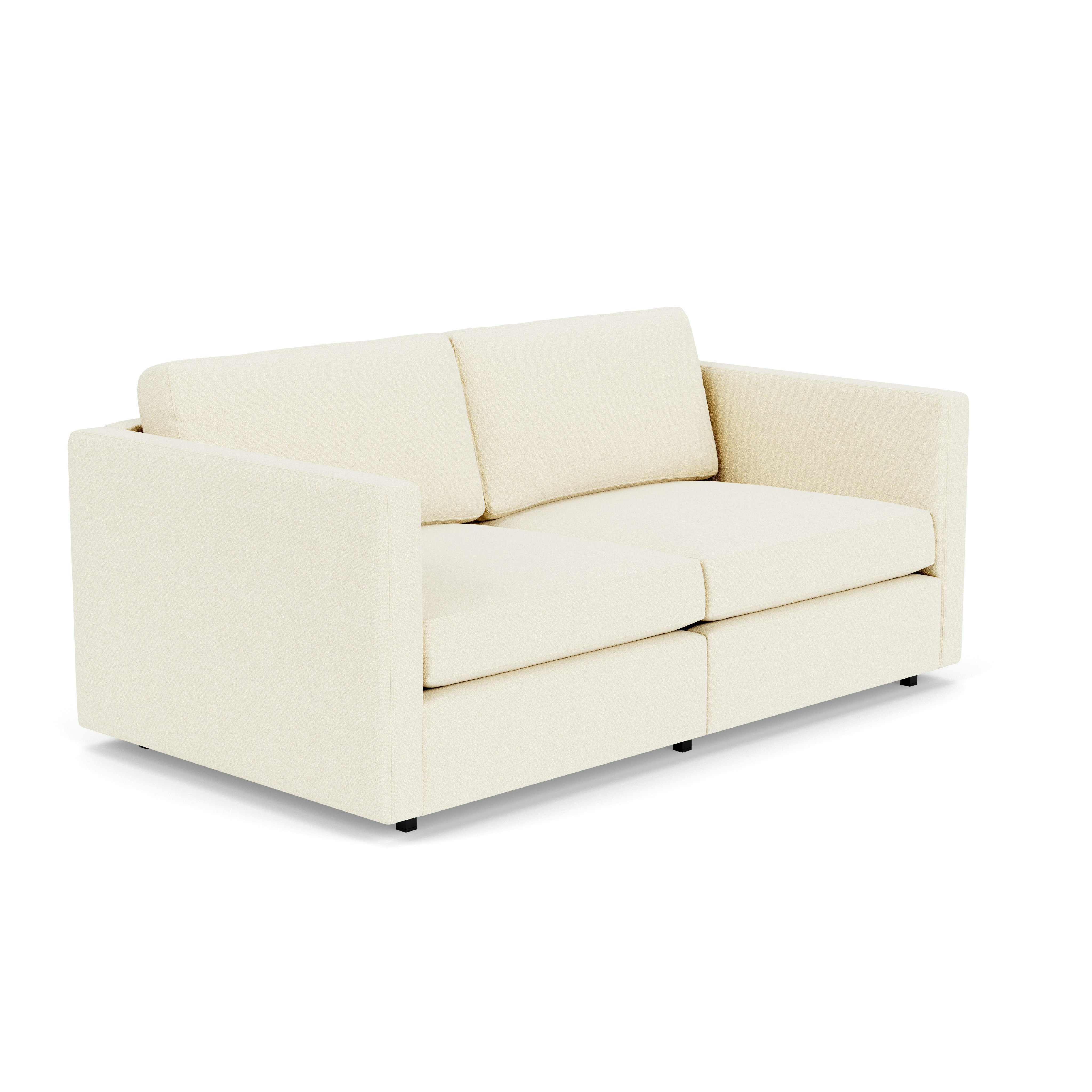 Pfister Settee - Classic Boucle. Pearl