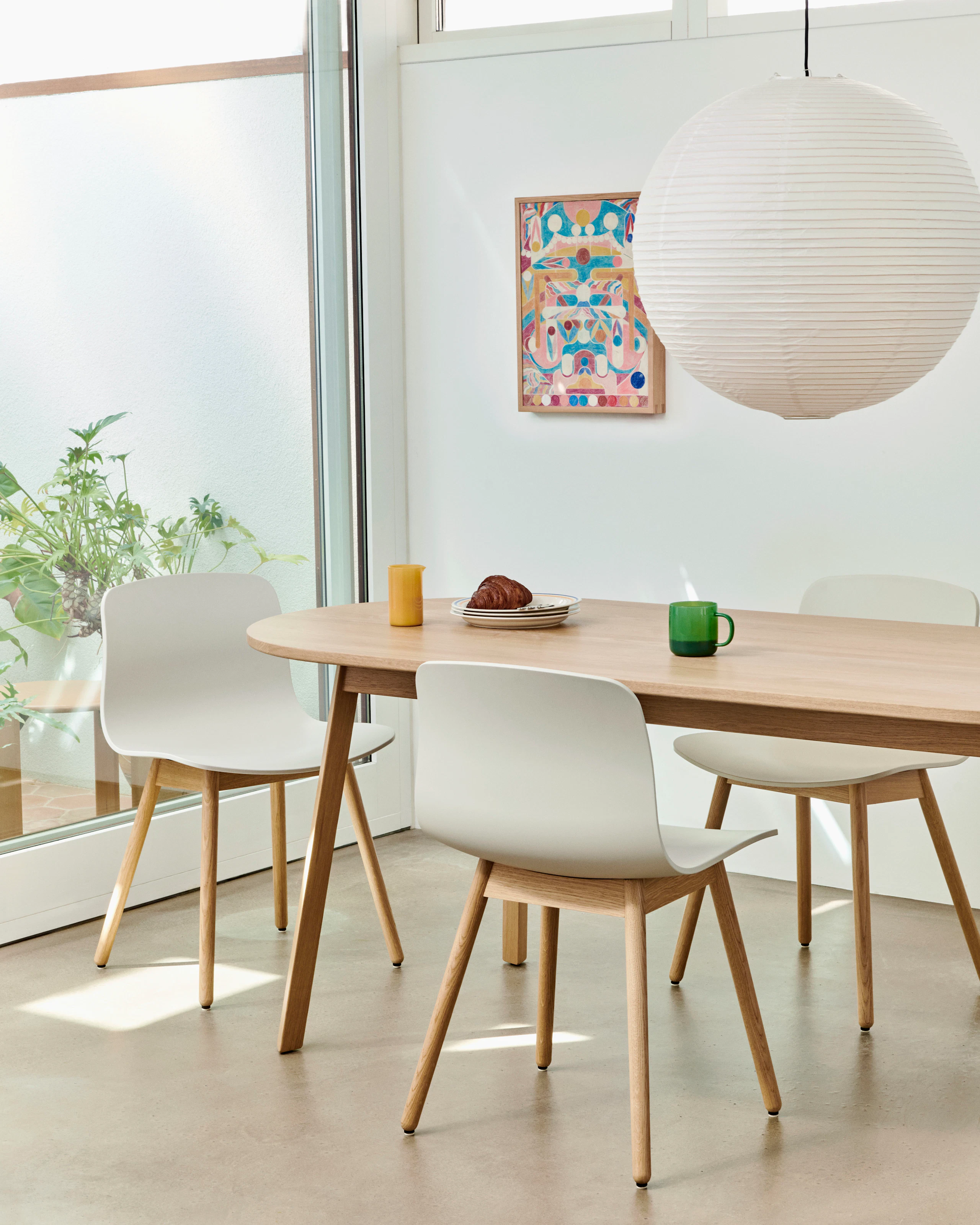 AAC 12 Side Chair - White 2.0, Oak