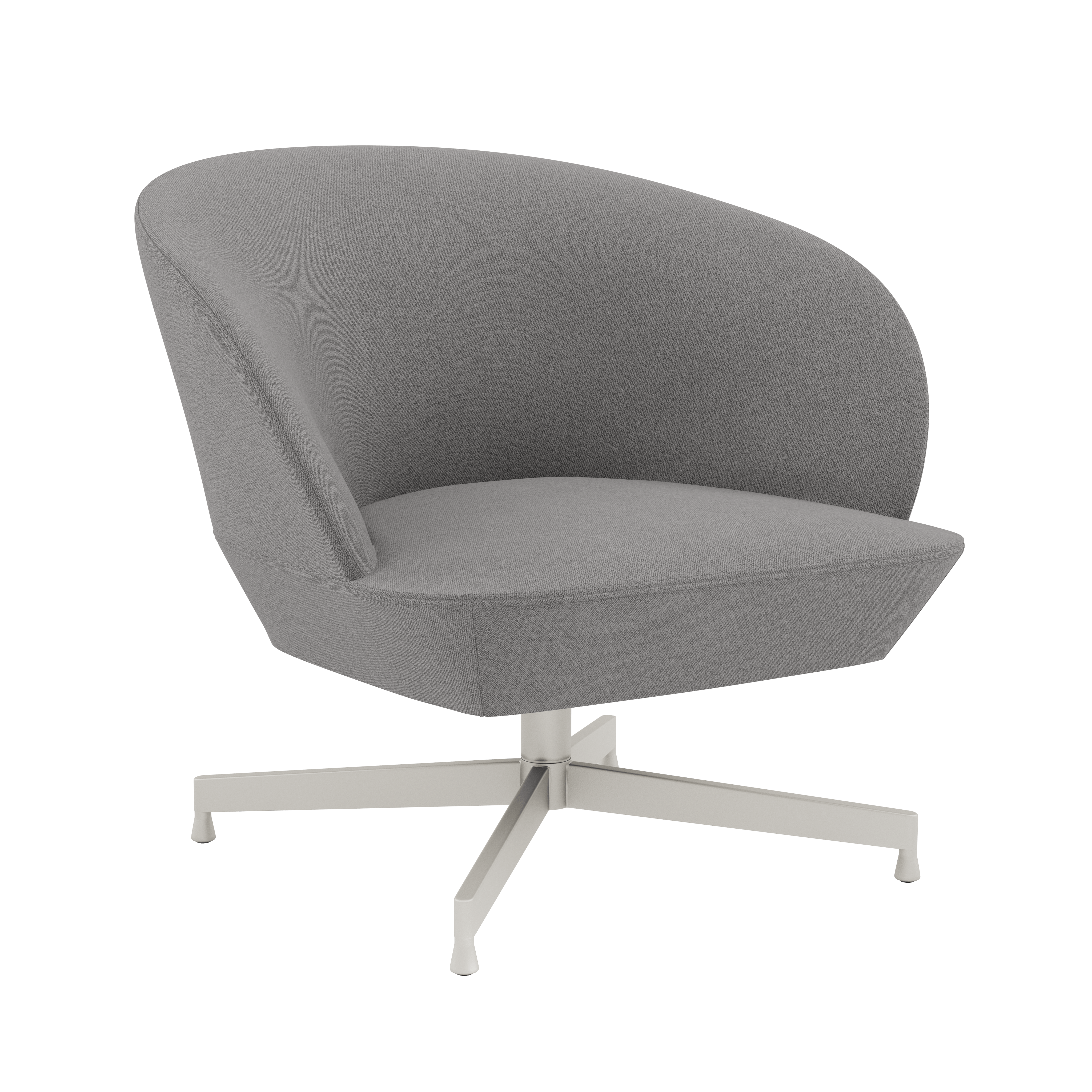 Oslo Lounge Chair, Vidar, 152 Dark Grey, Grey Base