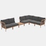 Tradition Outdoor Corner Sectional with Table - Charcoal