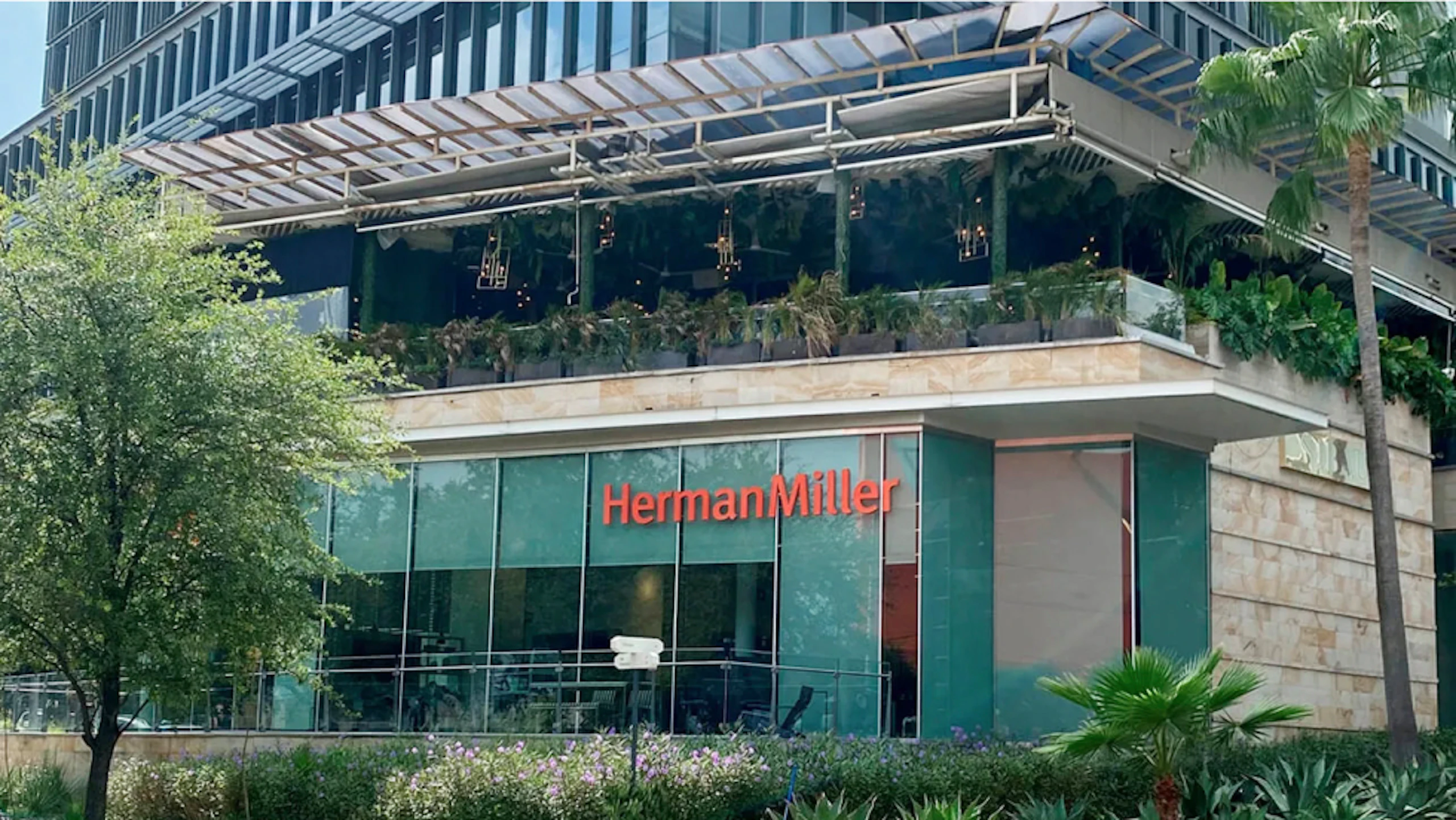 An exterior view of the Herman Miller Monterrey showroom in Nuevo Leon, Mexico