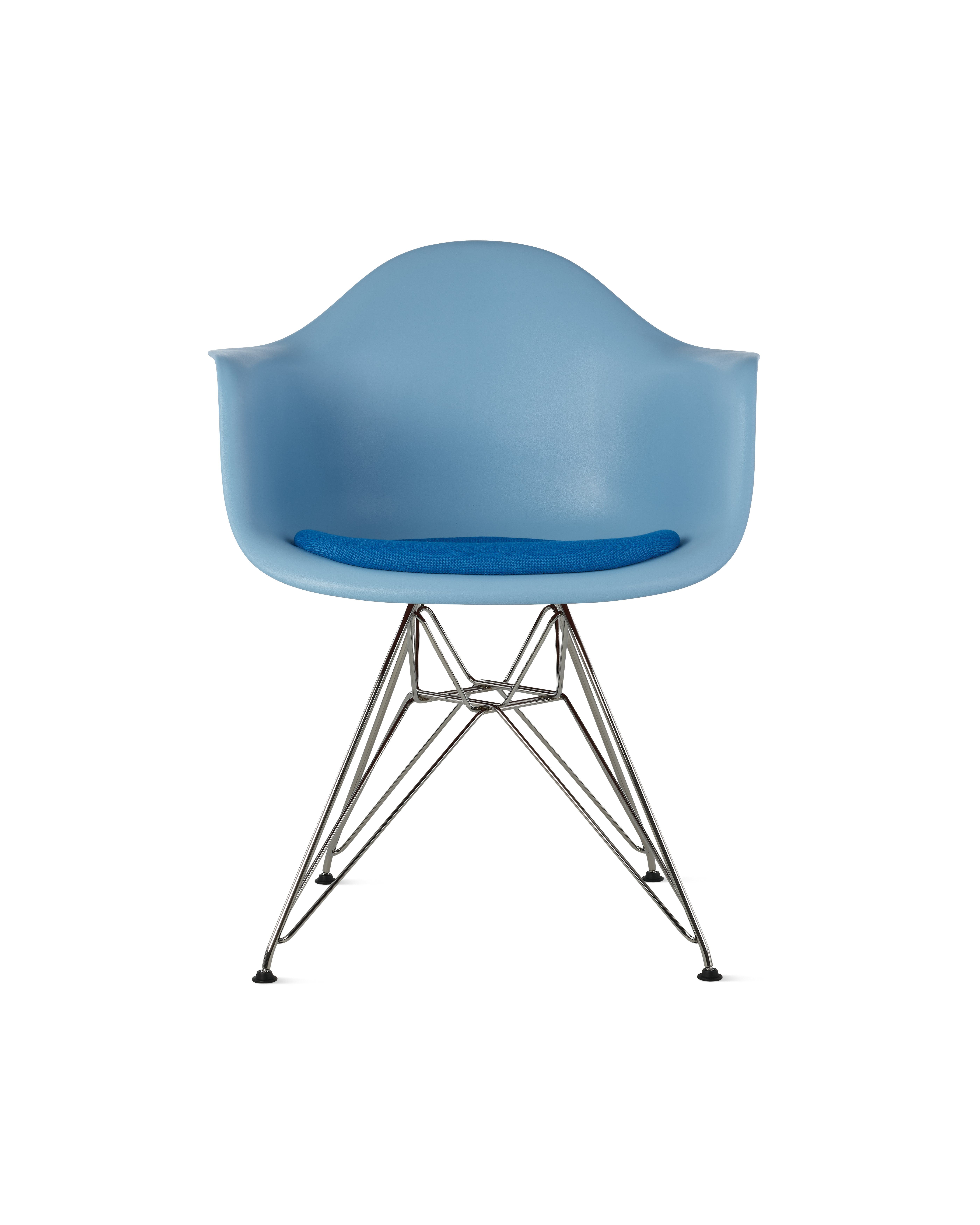 Eames Molded Plastic Armchair with Seat Pad