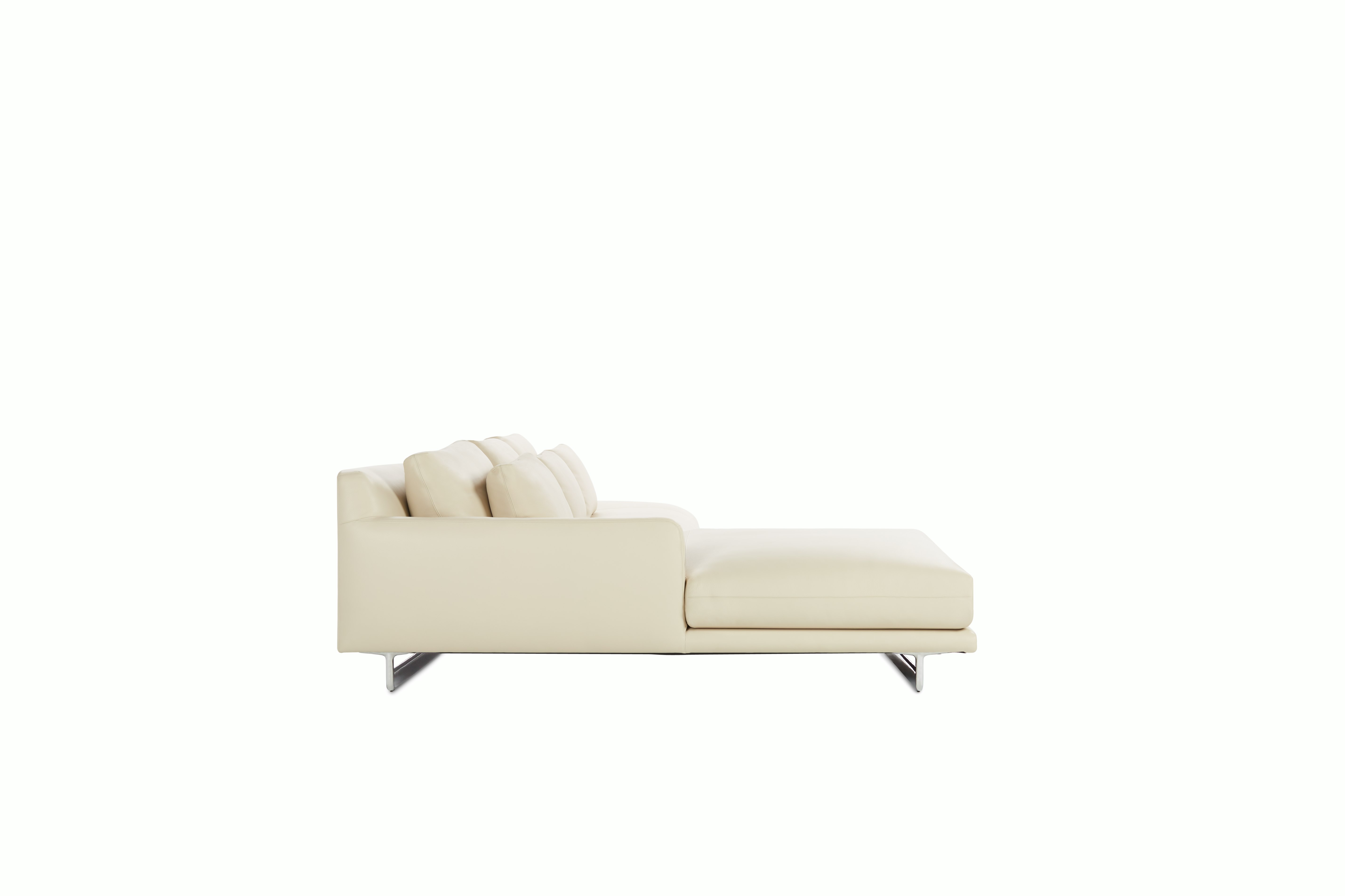 A gesso Lecco Open Sectional with Chaise viewed from the side
