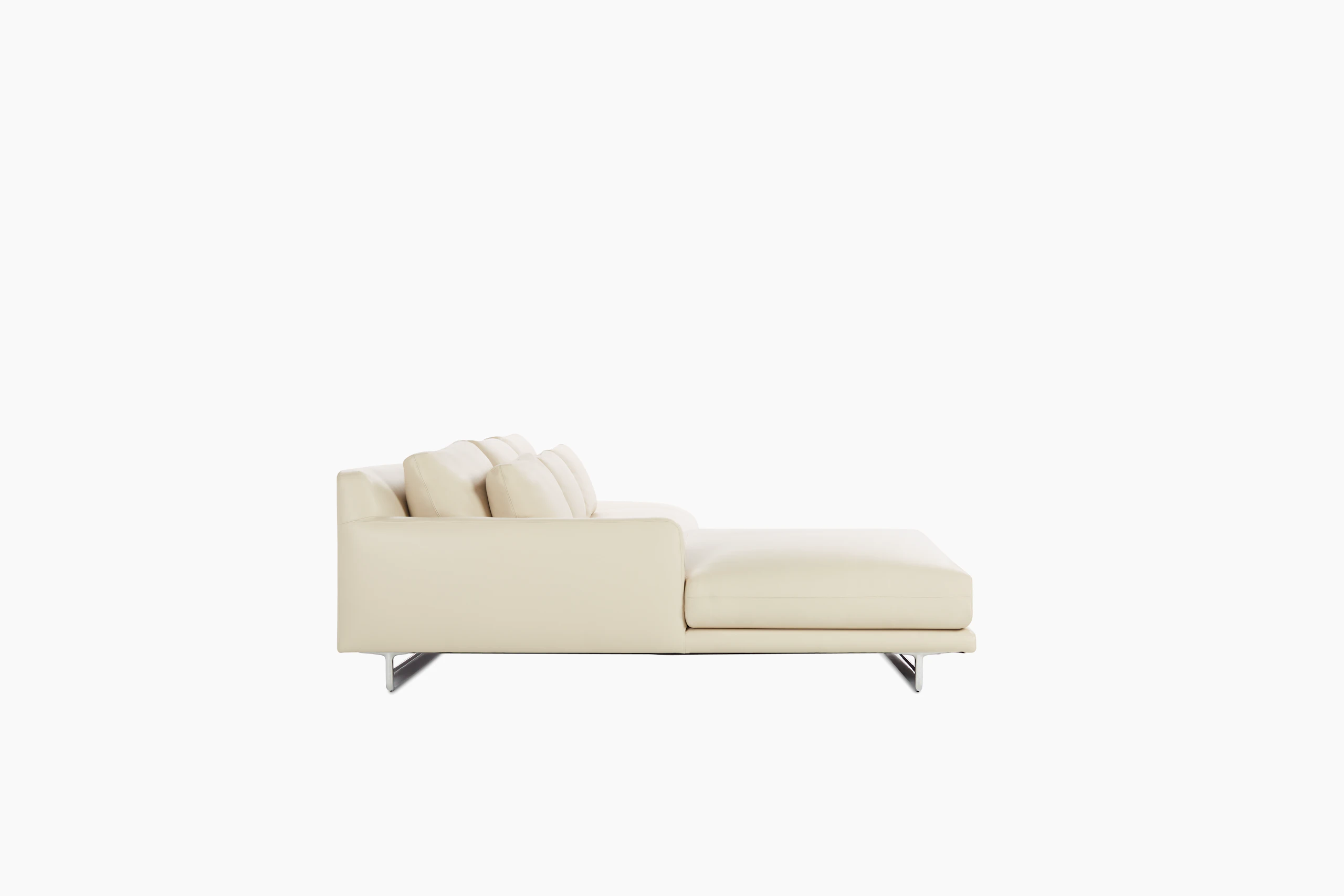 A gesso Lecco Open Sectional with Chaise viewed from the side