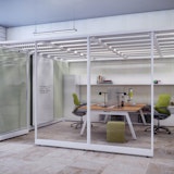 Rockwell Unscripted Shared Private Office Private Office Rockwell Unscripted Creative Wall Rockwell Unscripted Sawhorse Table Generation by Knoll Antenna Workspaces Storage Reff Profiles