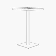 Eos Pedestal Bar-Height Table