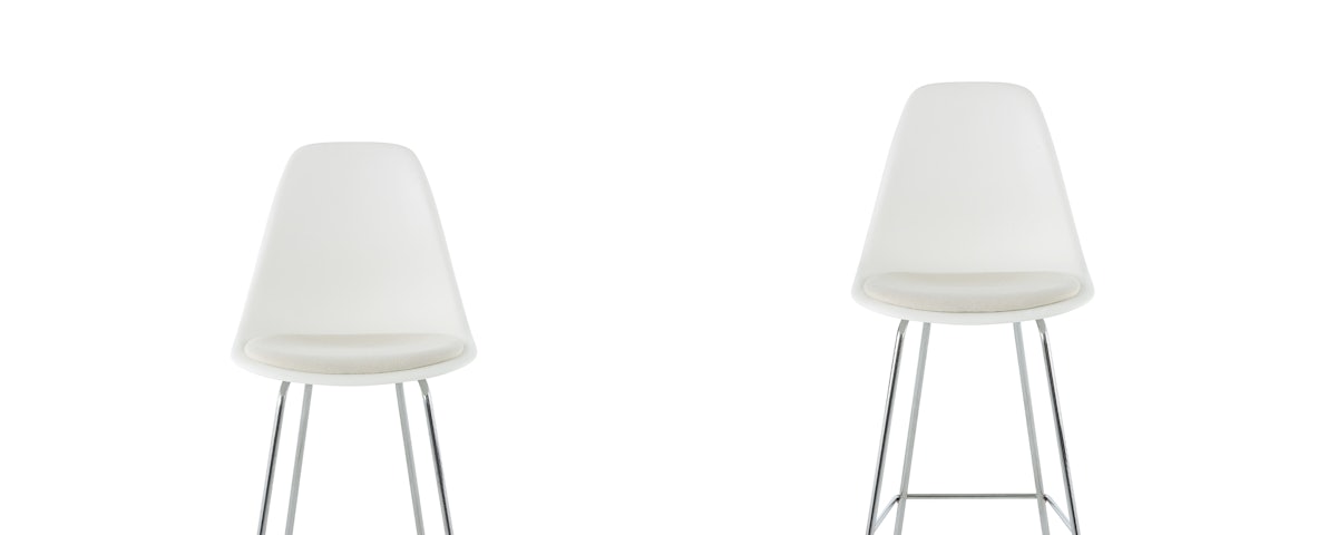 Eames Molded Plastic Stool with Seat Pad