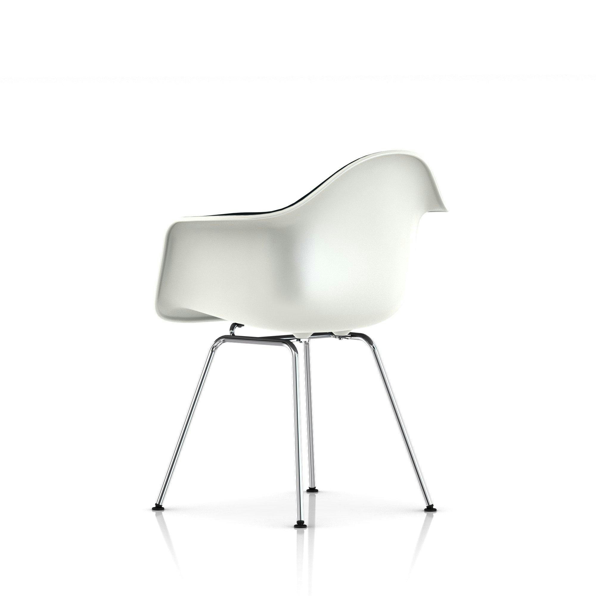 Eames Upholstered Molded Plastic Armchair - 4-Leg Base