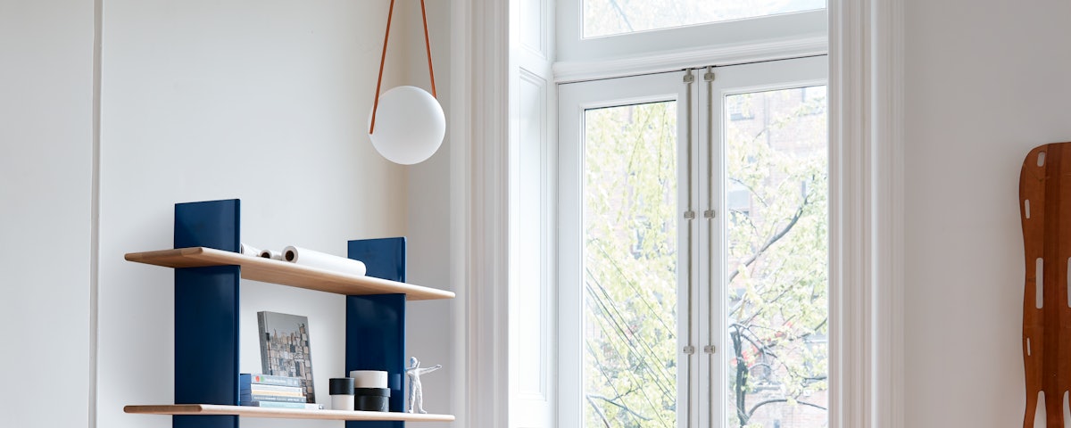 NomNom Pendant above a Prouvé Compas Direction Desk and Prouvé Standard Chair in a home office setting