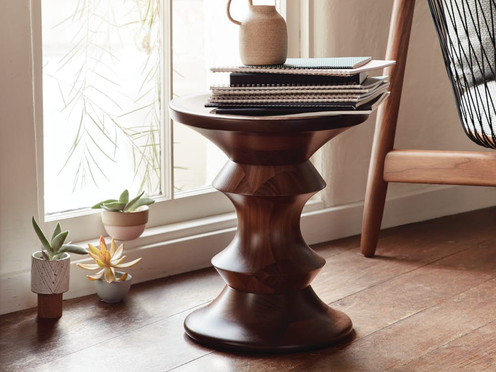 Eames walnut stool